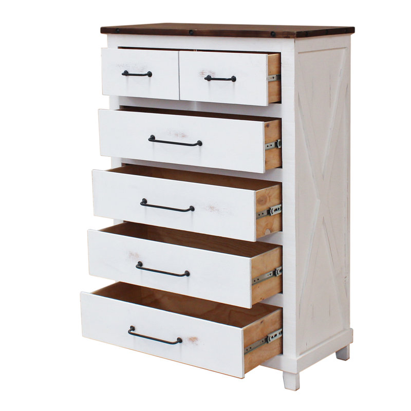 Gracie Oaks Nashville 2Tone Six Drawer Chest Wayfair